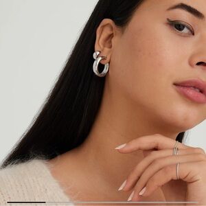 Mejuri Chunky Large Hoops in sterling silver